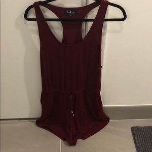 Small Burgundy Romper